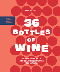 Book cover for 36 Bottles of Wine by Paul Zitarelli